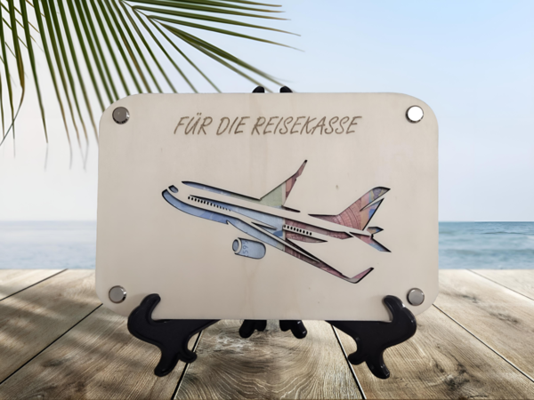Geldgeschenk - Flugzeug - Für die Reisekasse